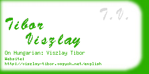 tibor viszlay business card